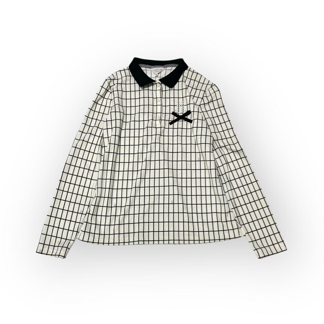 ほぼ未使用✨ランバンスポール ゴルフシャツ チェック ラインストーン 40