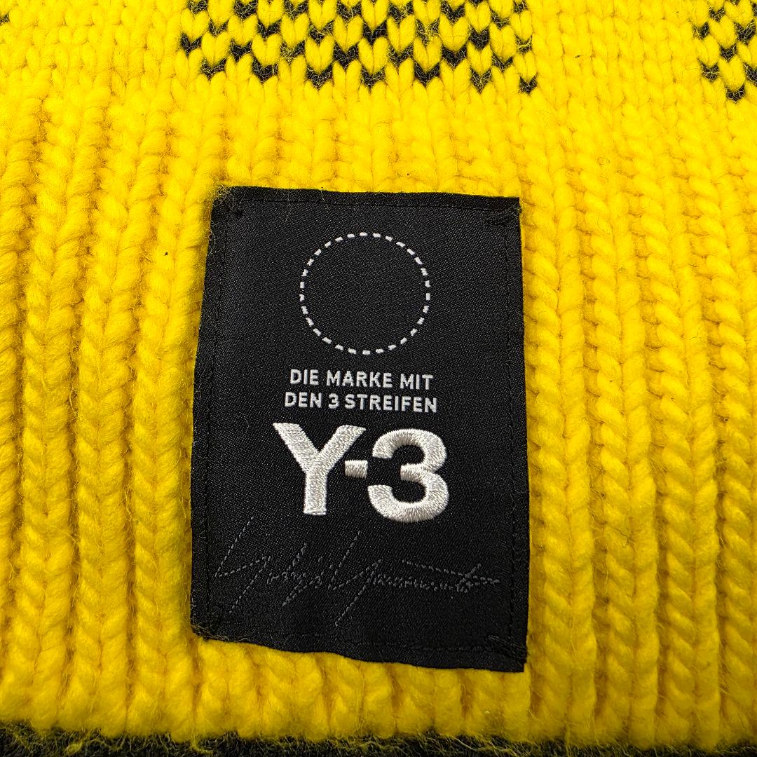 Y3 ニットストール　マフラー　イエロー　大判