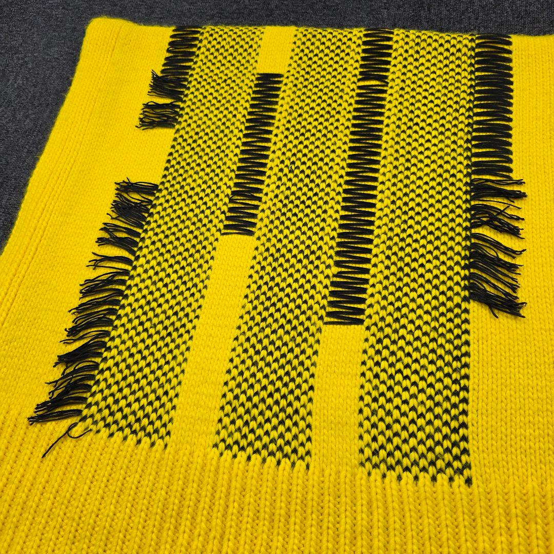 Y3 ニットストール　マフラー　イエロー　大判