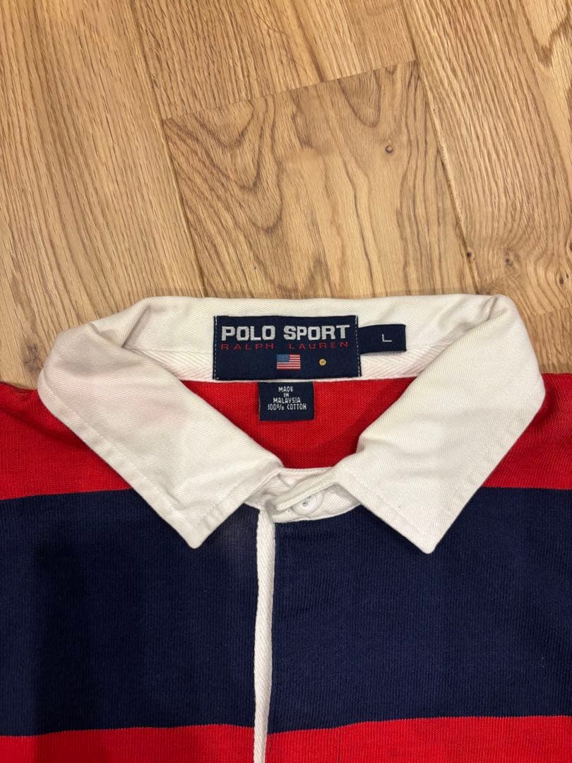 ポロスポーツ　ポロベア　POLO SPORT ラガーシャツ Lサイズ　ビンテージ