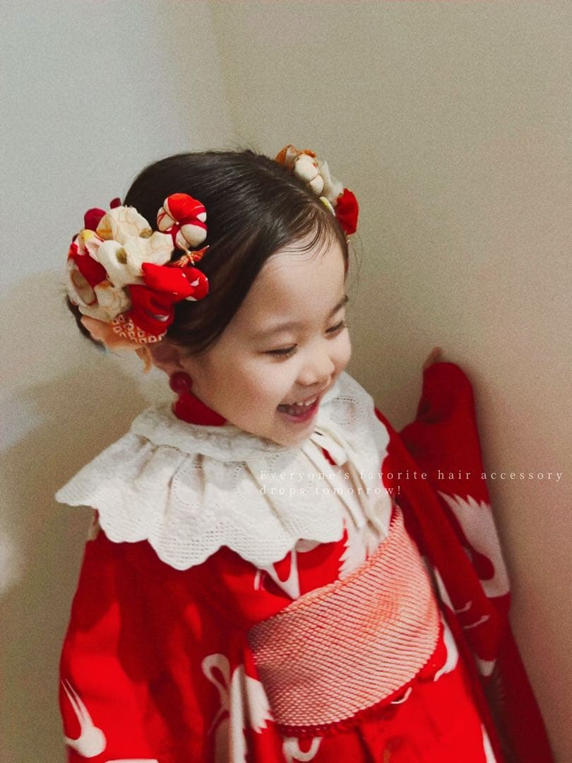 m*@様 七五三　七五三髪飾り　ヘッドドレス　着物髪飾り　リメイク髪飾り　025