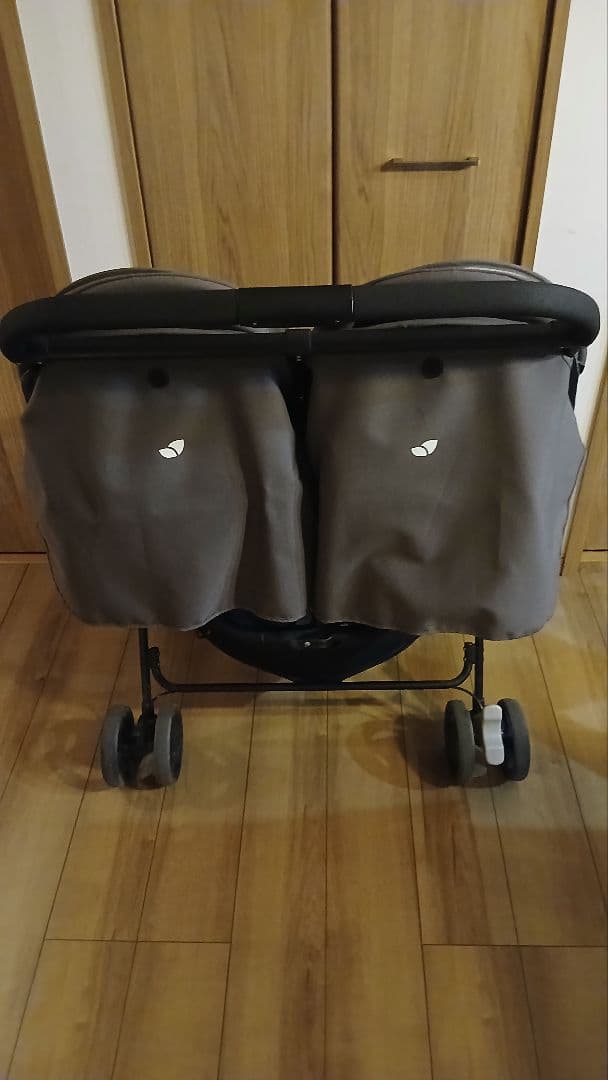 Joie 2人乗りベビーカー グレー ストライプ