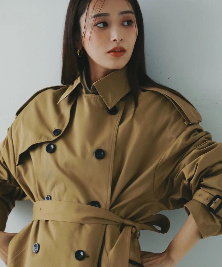 【新品即発送】AJUGA.★2WAYボリュームトレンチコート