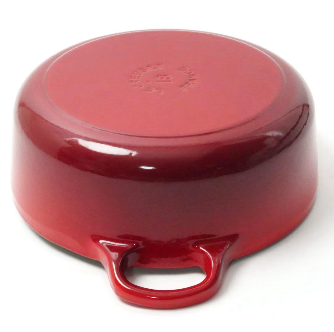 【美品】LE CREUSET　ココット ジャポネーズ チェリーレッド　18cm
