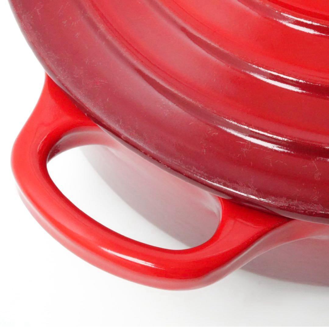 【美品】LE CREUSET　ココット ジャポネーズ チェリーレッド　18cm
