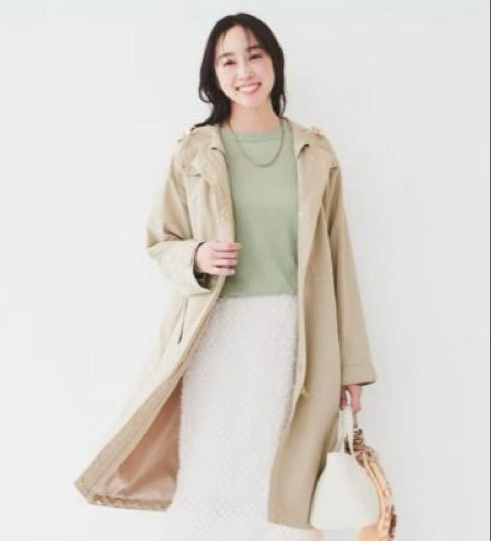 新品・未使用　フード2WAY モッズコート ベージュ