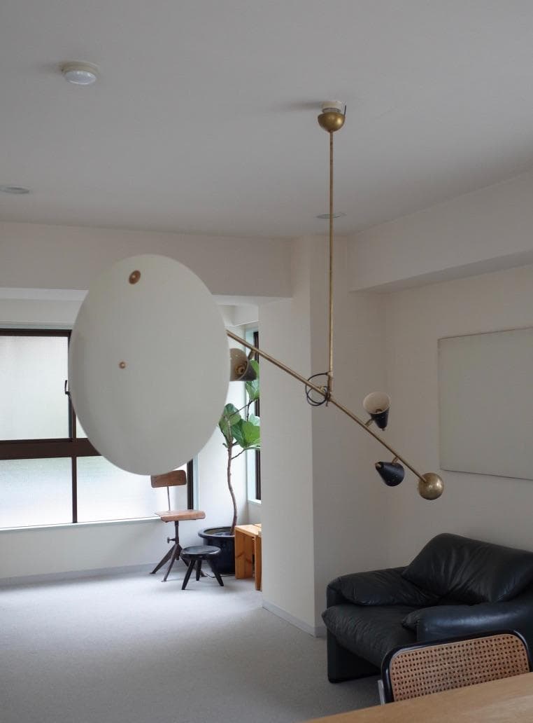 ミッドセンチュリー スティルノボ シャンデリア アンティーク イタリア 真鍮