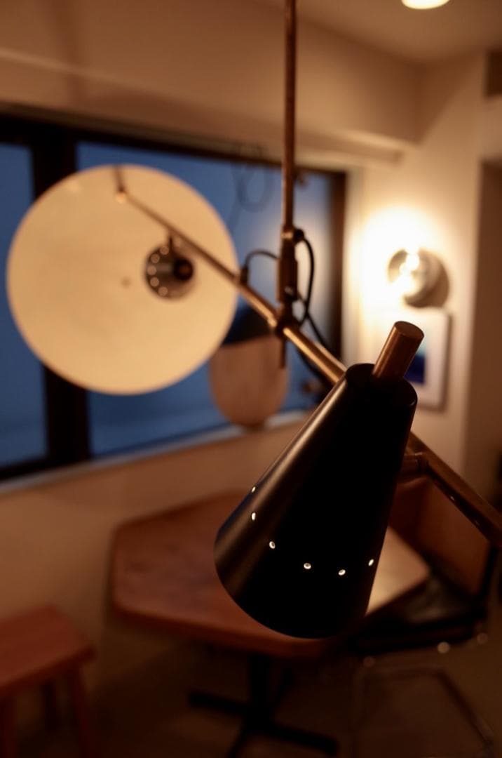 ミッドセンチュリー スティルノボ シャンデリア アンティーク イタリア 真鍮