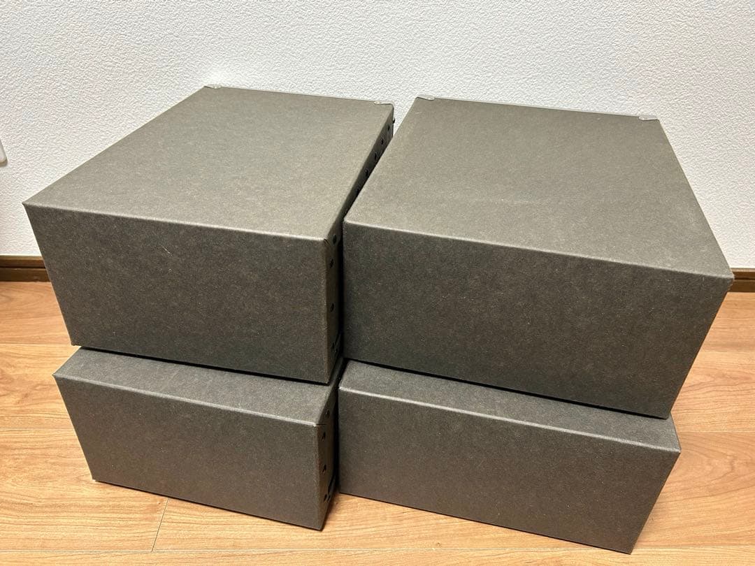 無印良品 硬質パルプボックス ボックス4個セット　廃盤　グレー