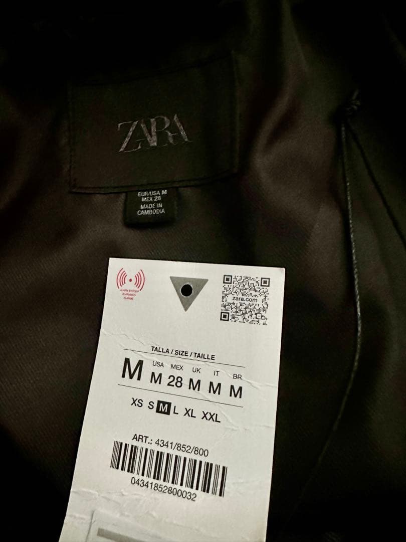 Zara ブラックレザージャケット4391872800