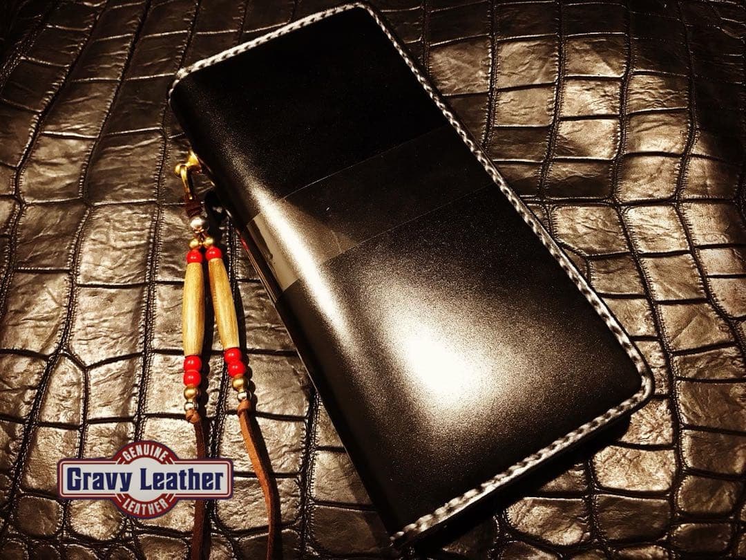 栃木レザー長財布 Gravy Leather ハンドメイド 高級ロングウォレット