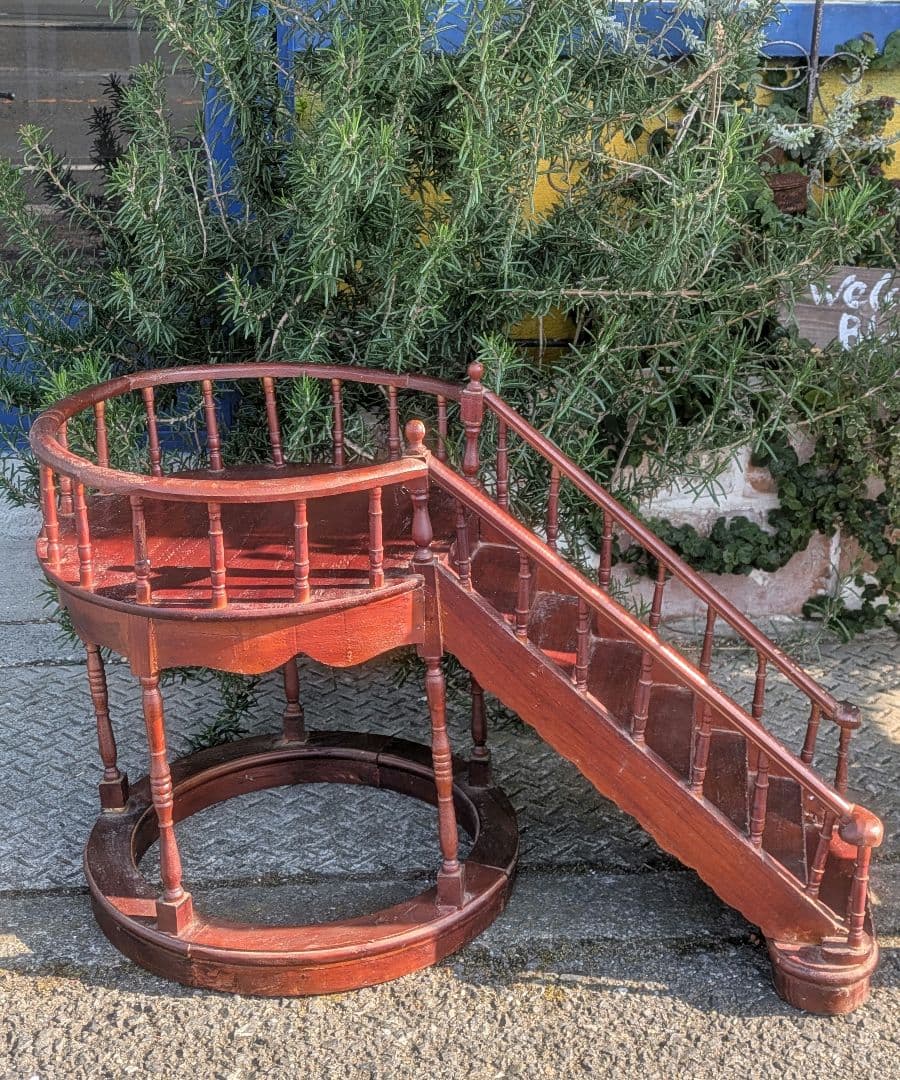 【古道具】木製 階段 オブジェ