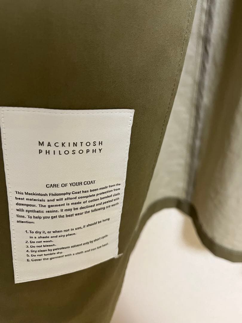 MACKINTOSH PHILOSOPHY ステンカラーコート オリーブ