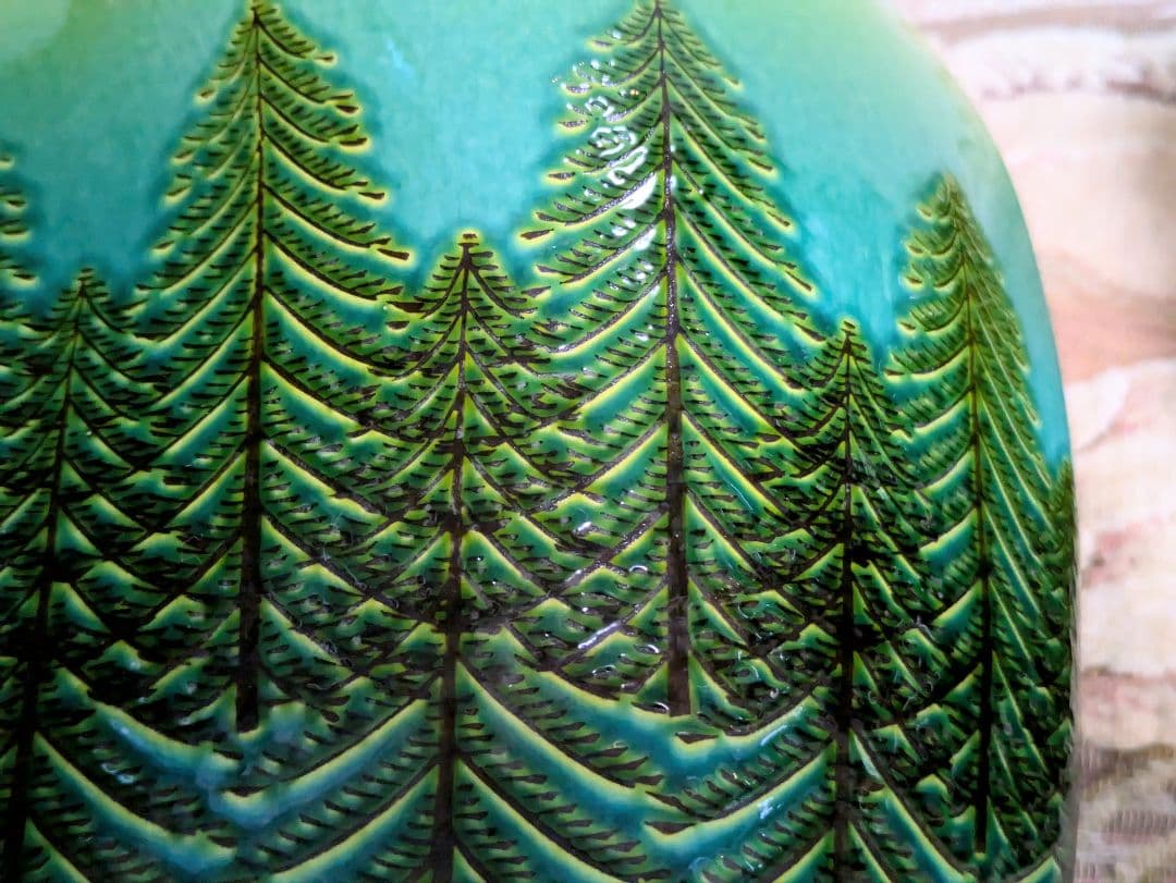 九谷五三郎 親子ふくろう 陶器 木立 鳥 置物 縁起物 インテリア 2個セット