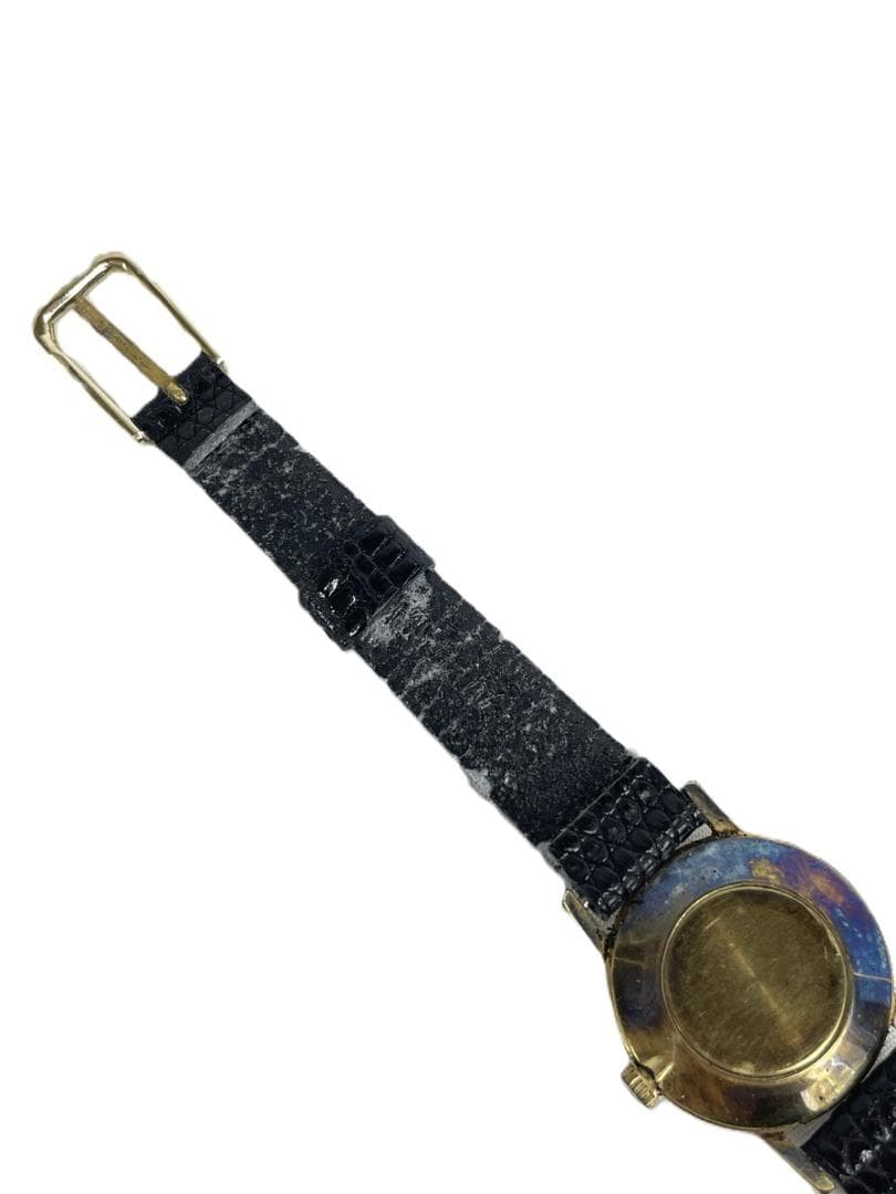 ◆OMEGA ゴ－ルド文字盤 ラウンド 2針 手巻き 腕時計 09253