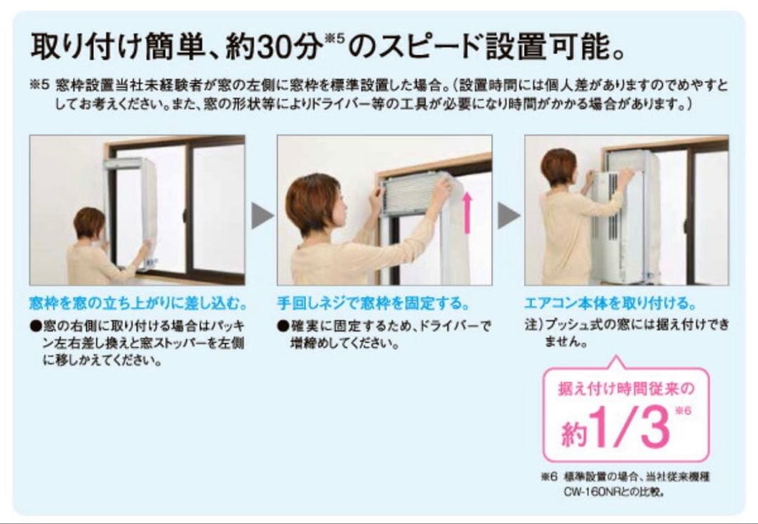 【セール】新品未開封 コロナ　窓用　エアコン　ReLala CW-1625R