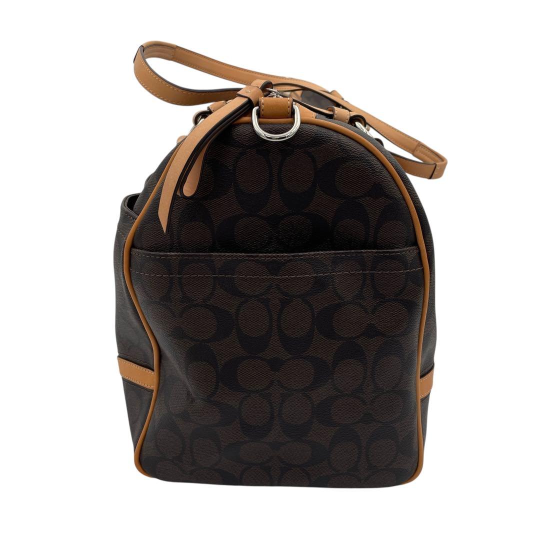 美品✨COACH ボストンバッグ シグネスチャー PVC ブラウン 2way