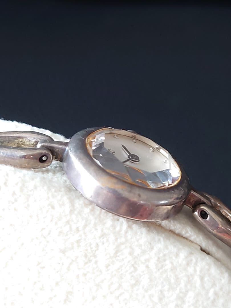 4℃ レディース腕時計 シルバー925　カットガラス