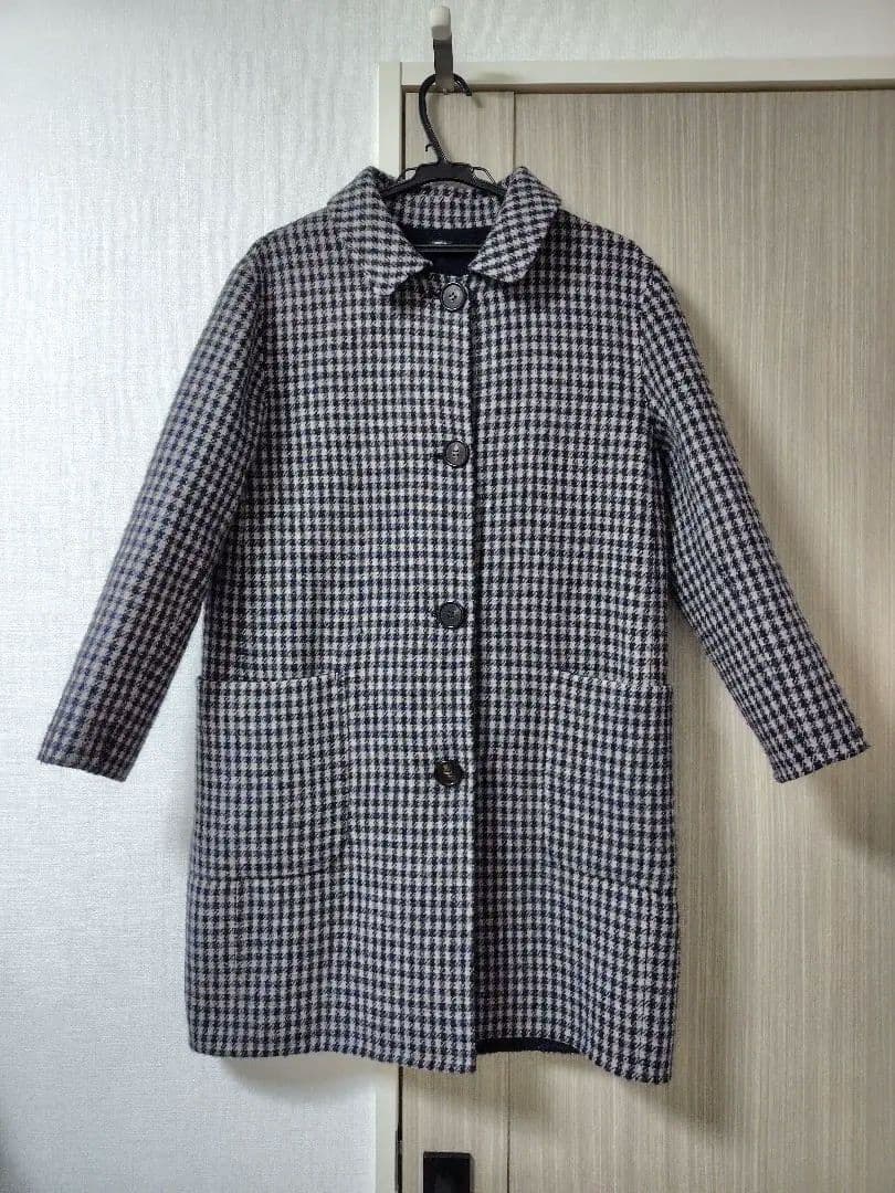S Max Mara チェック柄 リバーシブルコート