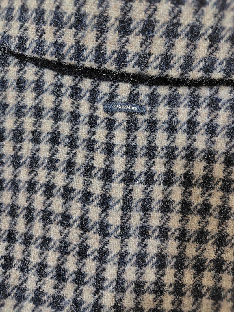 S Max Mara チェック柄 リバーシブルコート
