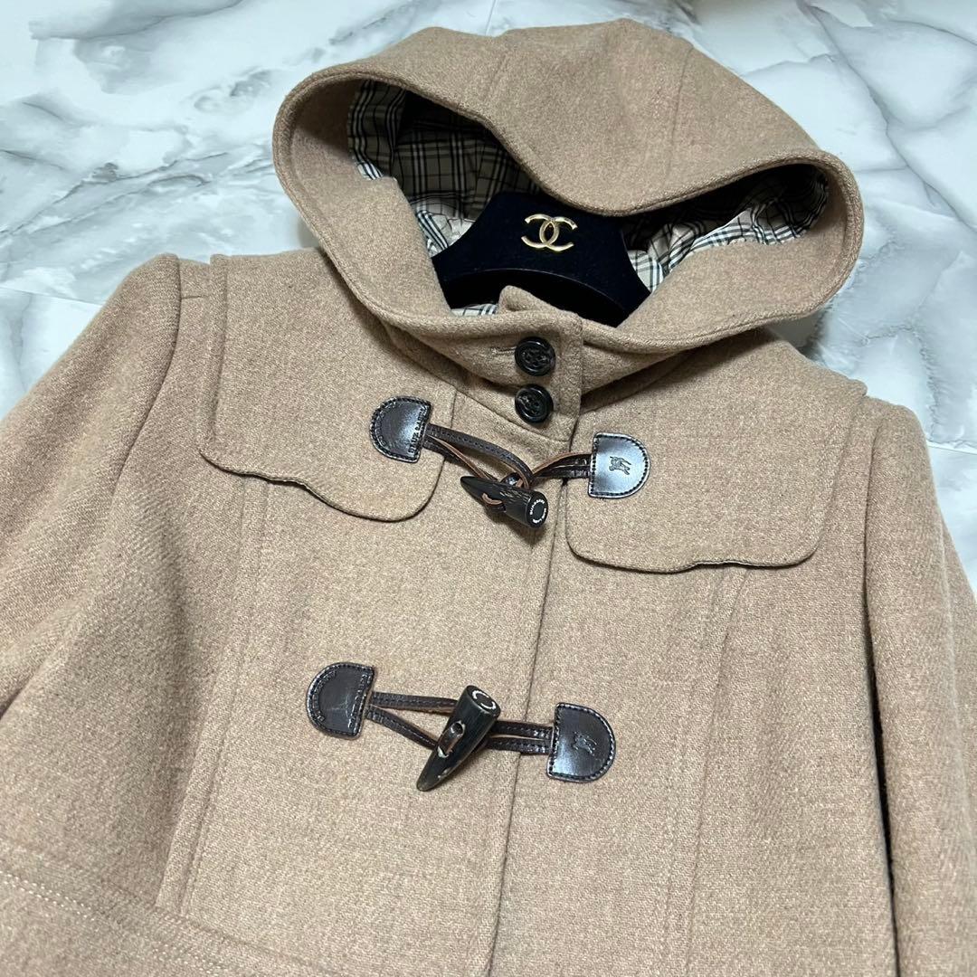 【美品】バーバリーブルーレーベル　ダッフルコート　Aライン　ホースマーク　L