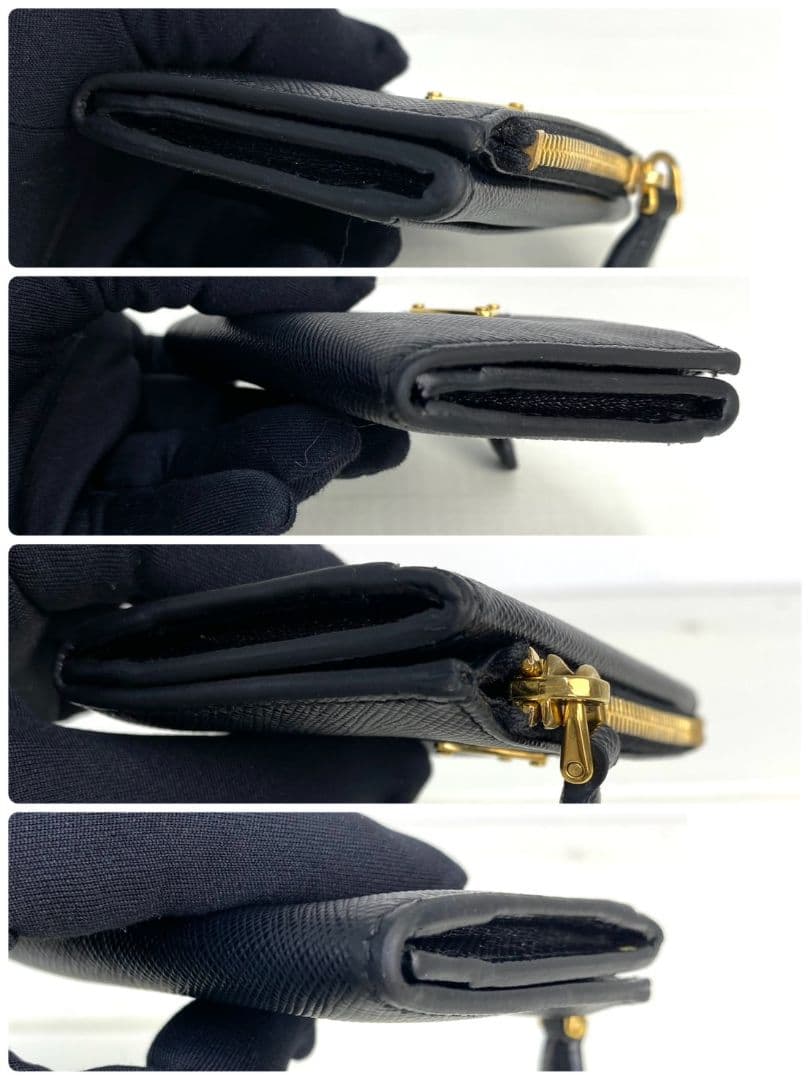 美品 現行✨ プラダ ケース サフィアーノ レザー トライアングル