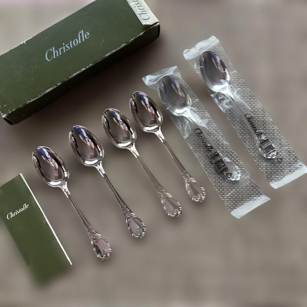 《CHRISTOFLE MARLY》シルバーコーティングティースプーン6本