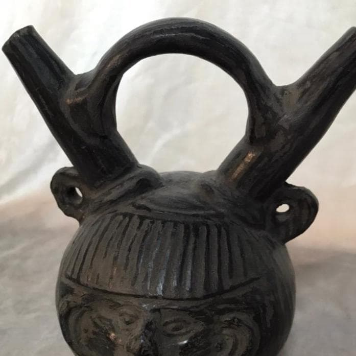 モチェ土器　アンデス土器　100～800年頃　ペルー　プレインカ　注口壺