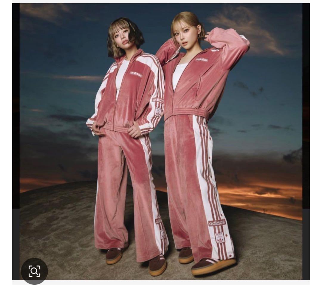 adidas フリースピンクジャージ