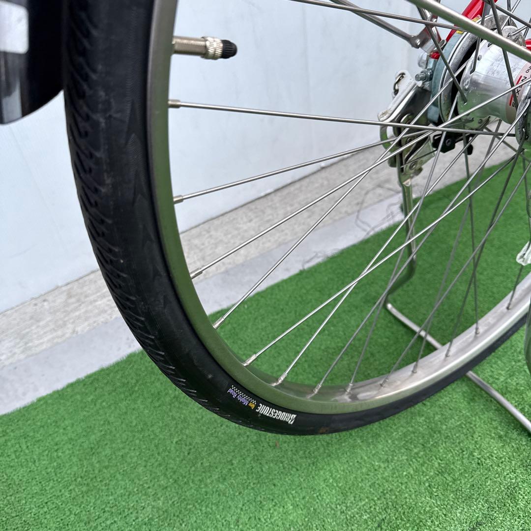 ブリヂストン アルベルト自転車 26インチ 内3速 オートライト レッド