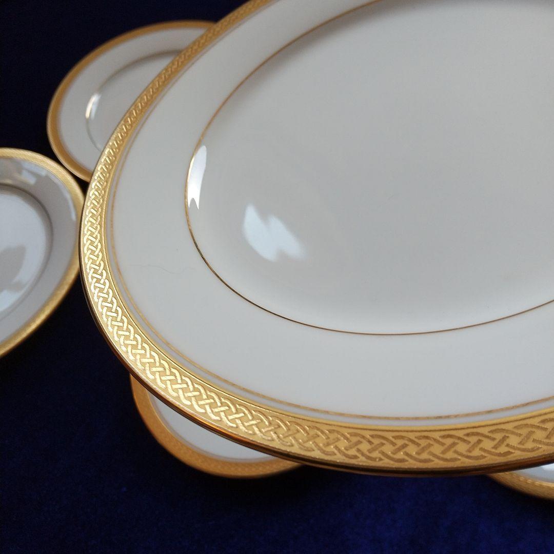 未使用 9枚 ノリタケ GOLD RlDGE 大皿 4枚 中皿 5枚