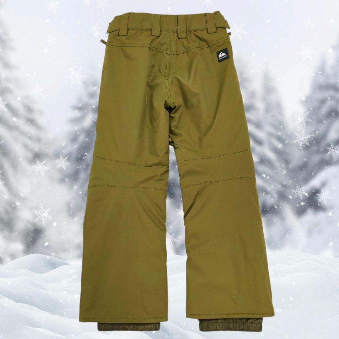 未使用級 QUIKSILVER スノボウェア 上下セット カーキ 130