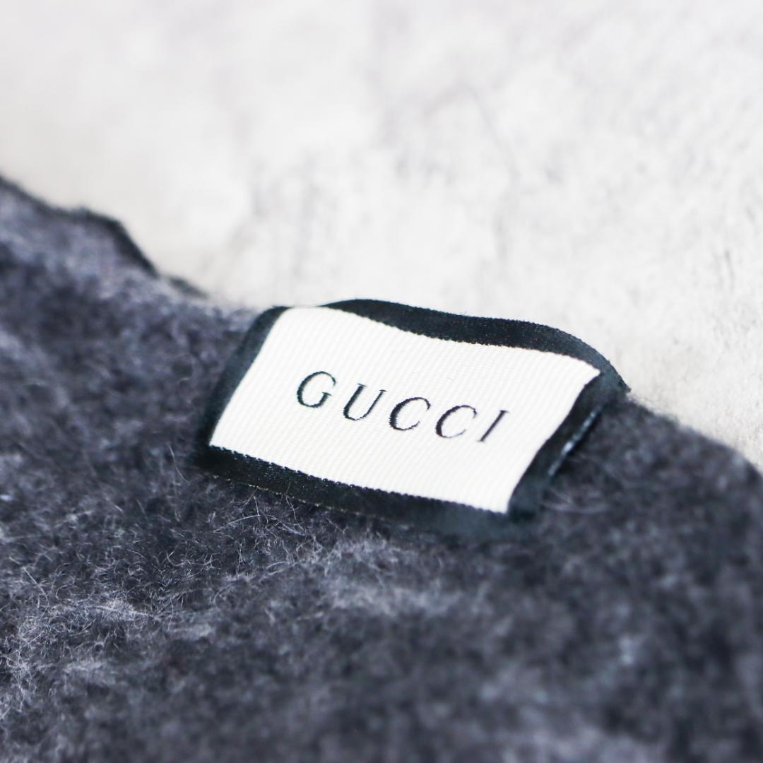 GUCC Iグッチ マフラー シェリーライン ウール アルパカ 箱付