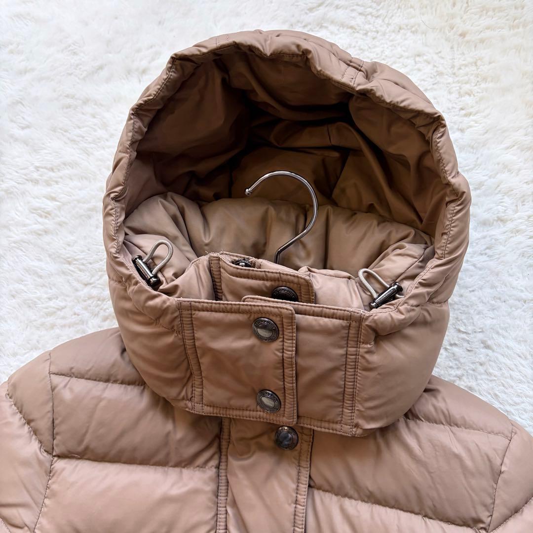 美品✨バーバリーロンドン ダウンコート メガノバチェック 腰ベルト ベージュ M