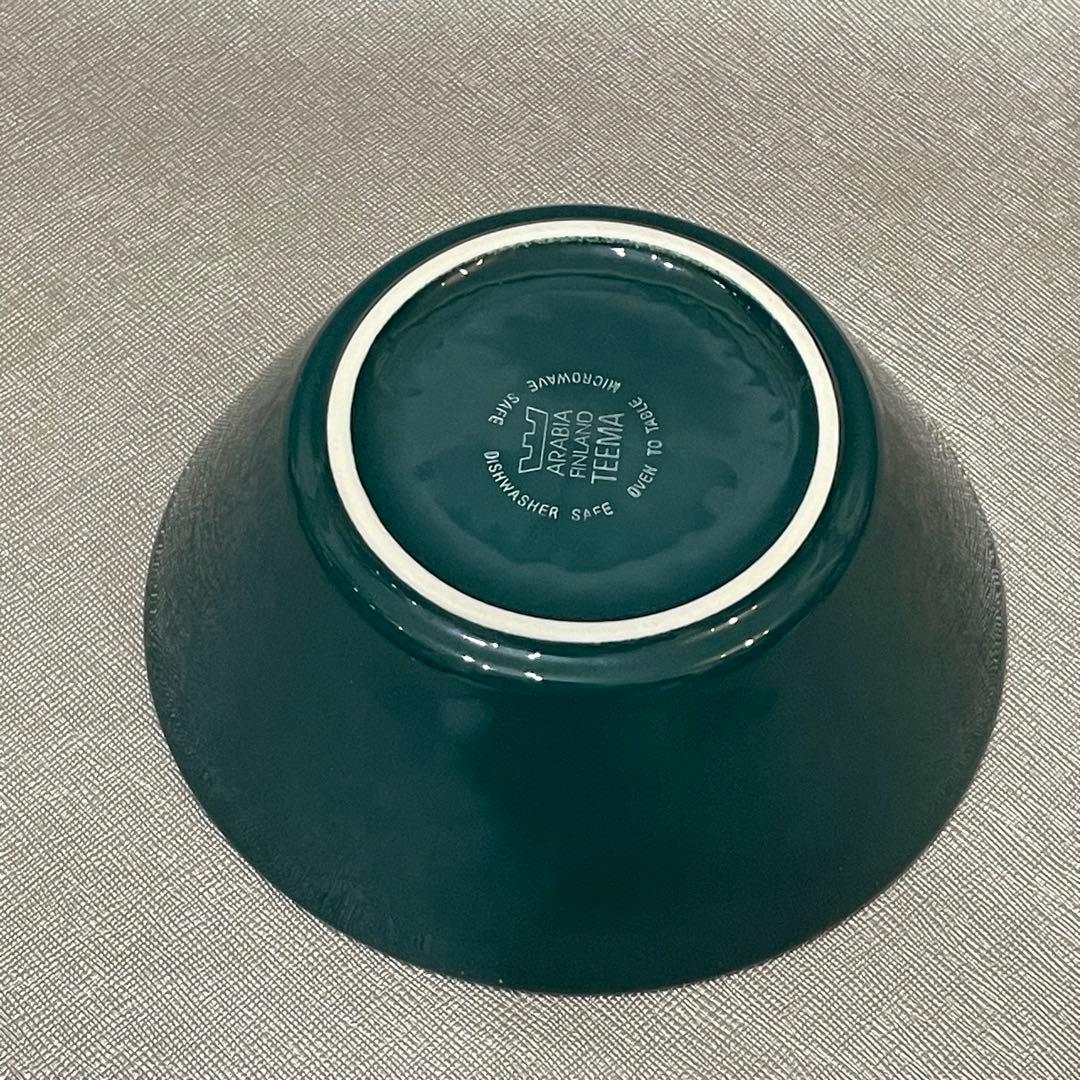 ヴィンテージ　ARABIA アラビア　ティーマ　ボウル　Φ15㎝　ダークグリーン