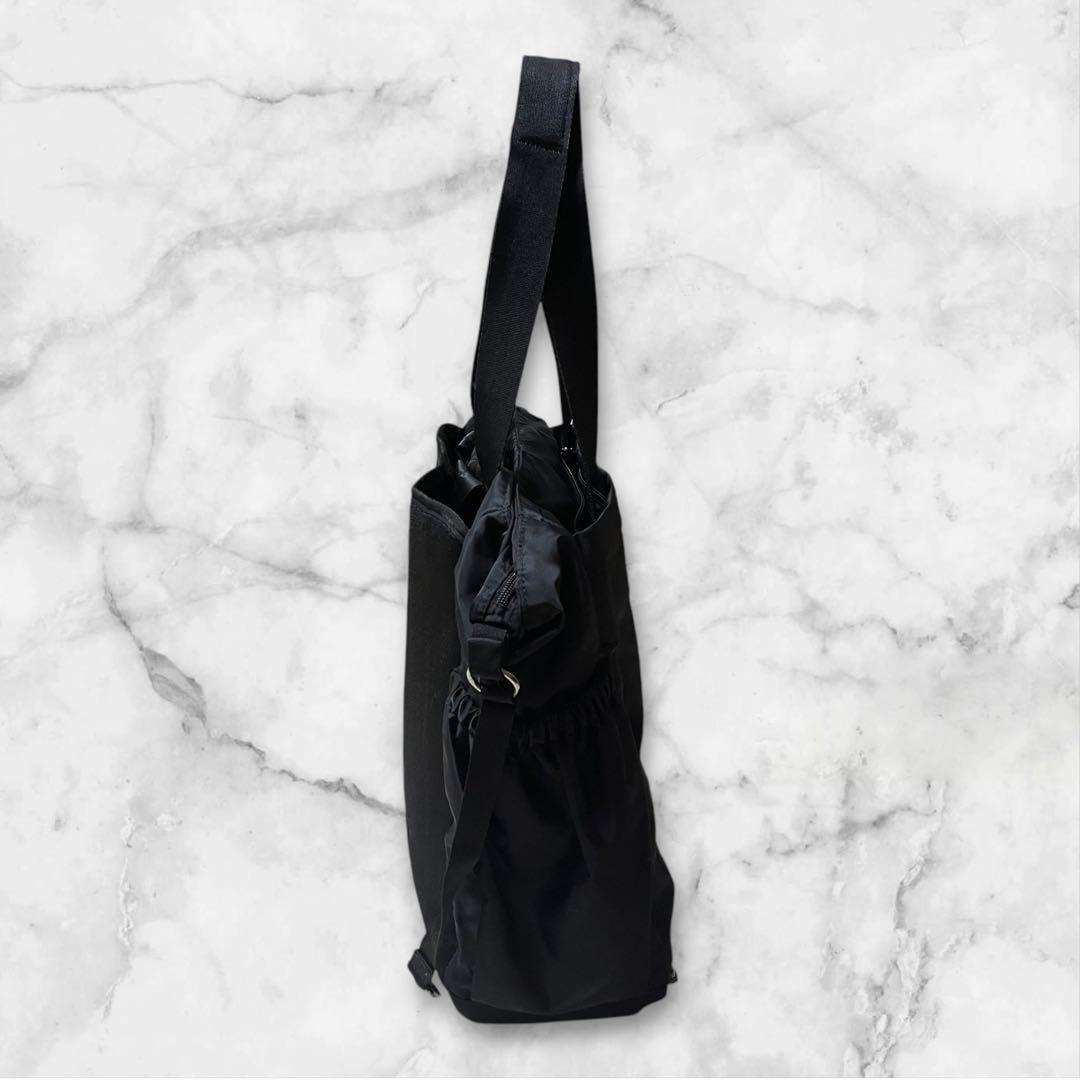 【極美品】agnès b. マザーズバッグ ブラック 2way