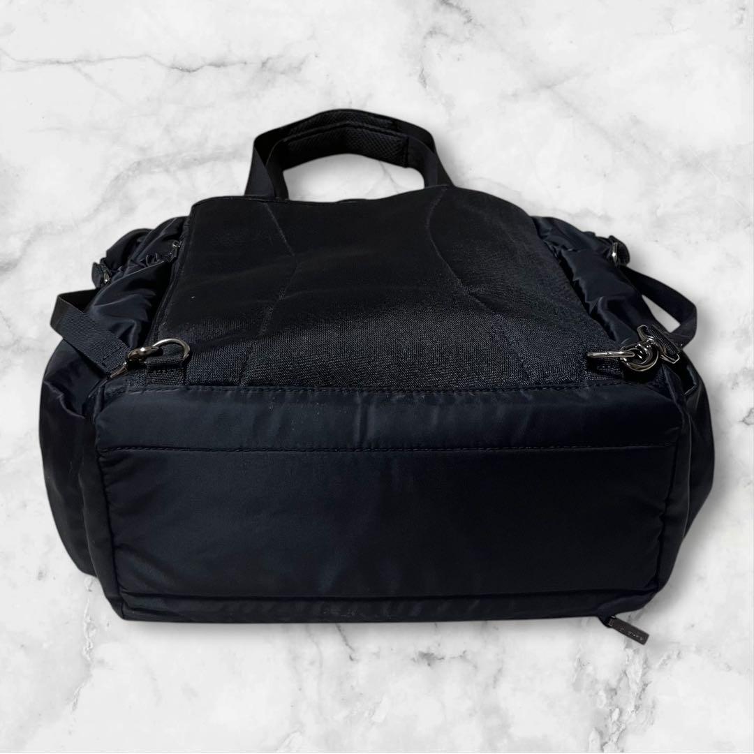 【極美品】agnès b. マザーズバッグ ブラック 2way