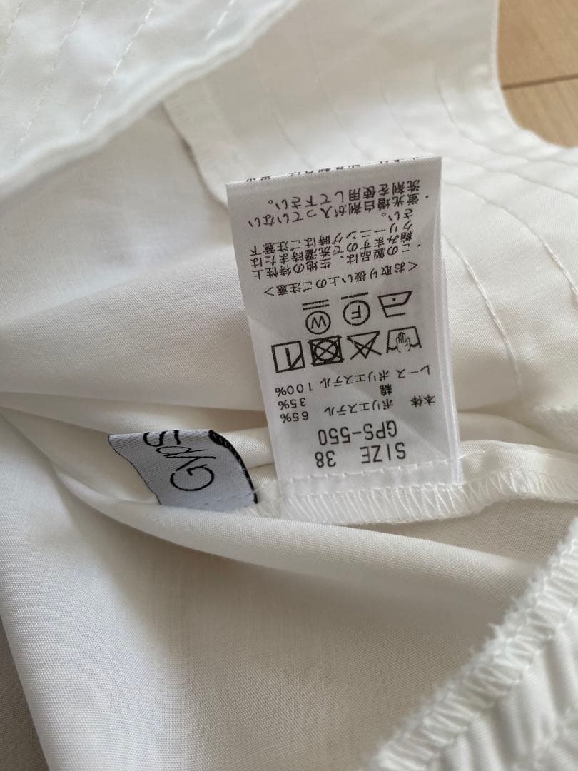 ジプソフィア gypsohila tuck blouse ホワイト　38