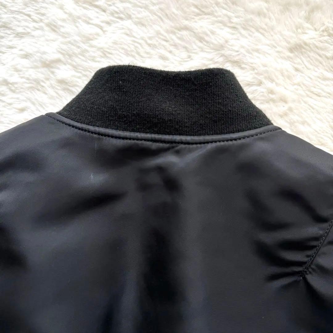 ✨MA-1！ALPHA INDUSTRIES L ブラック リバーシブル 短丈