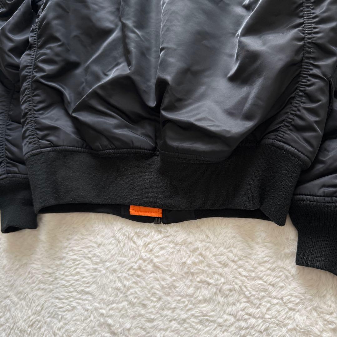 ✨MA-1！ALPHA INDUSTRIES L ブラック リバーシブル 短丈