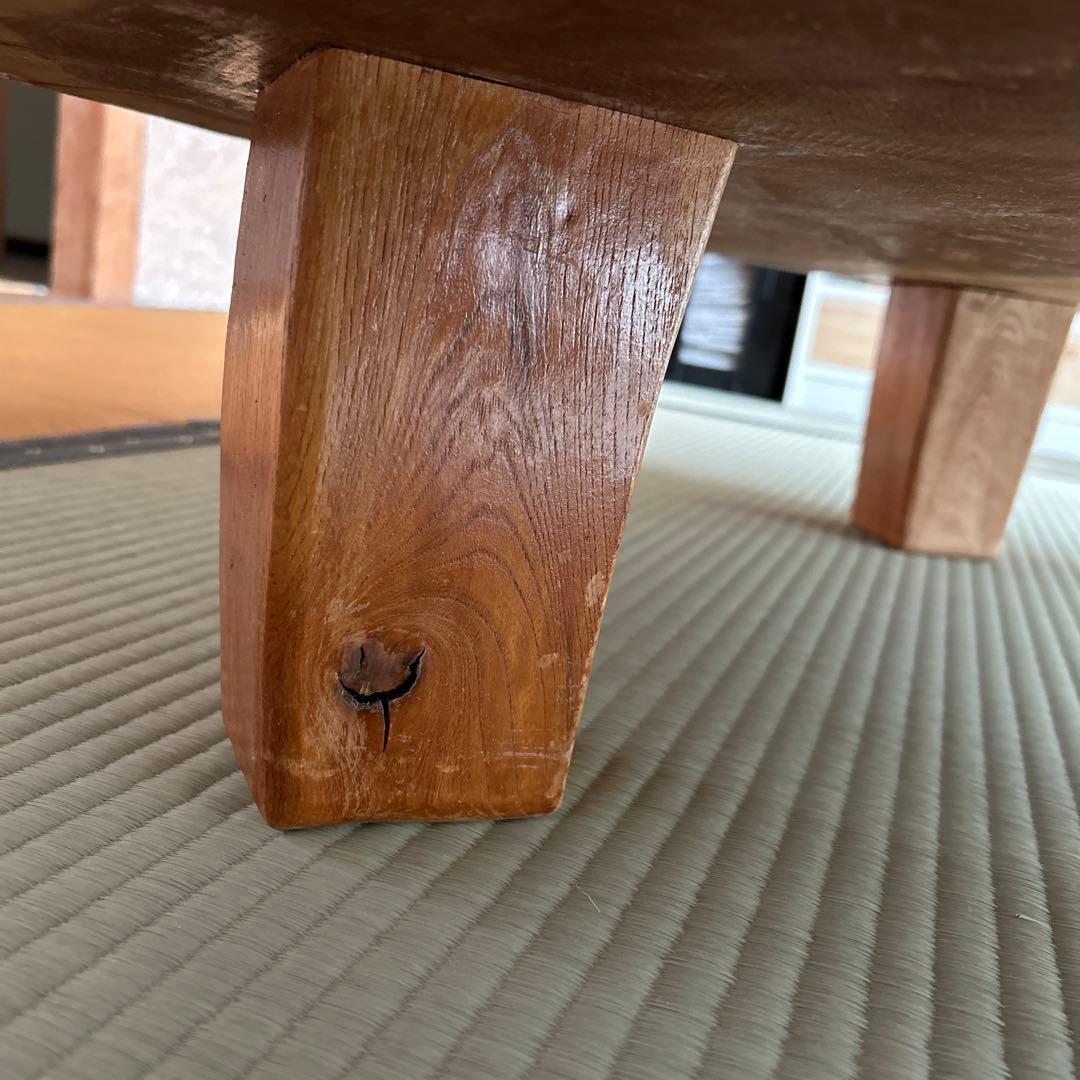 一枚板ローテーブル✳︎美品　天然木　机　座卓　古民家風