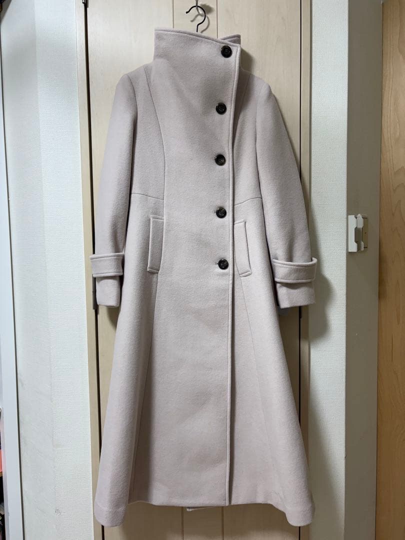 rienda25オーバーネックシンデレララインコート SリエンダBEG 新品