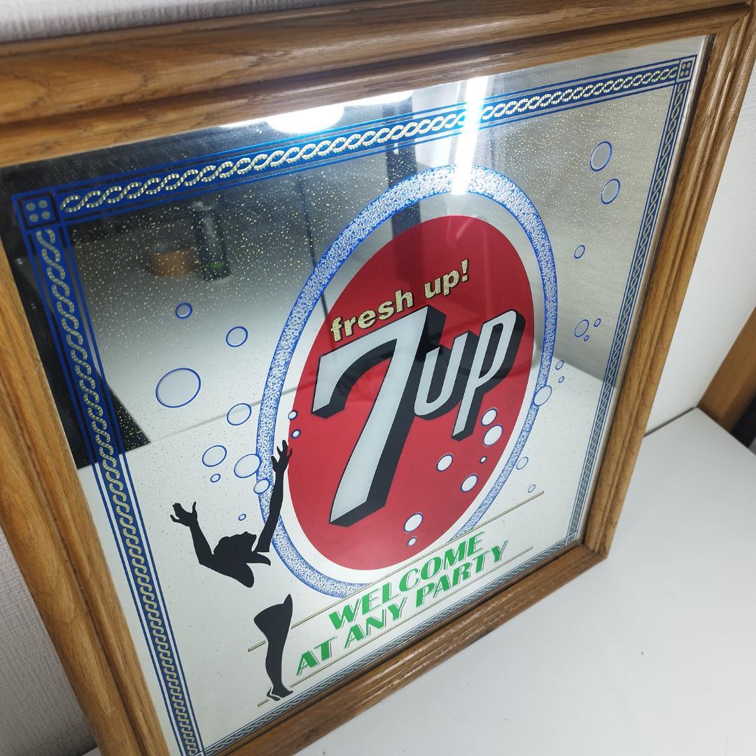 7up セブンアップ パブミラー アドバタイジング バー 鏡 ビンテー IO64