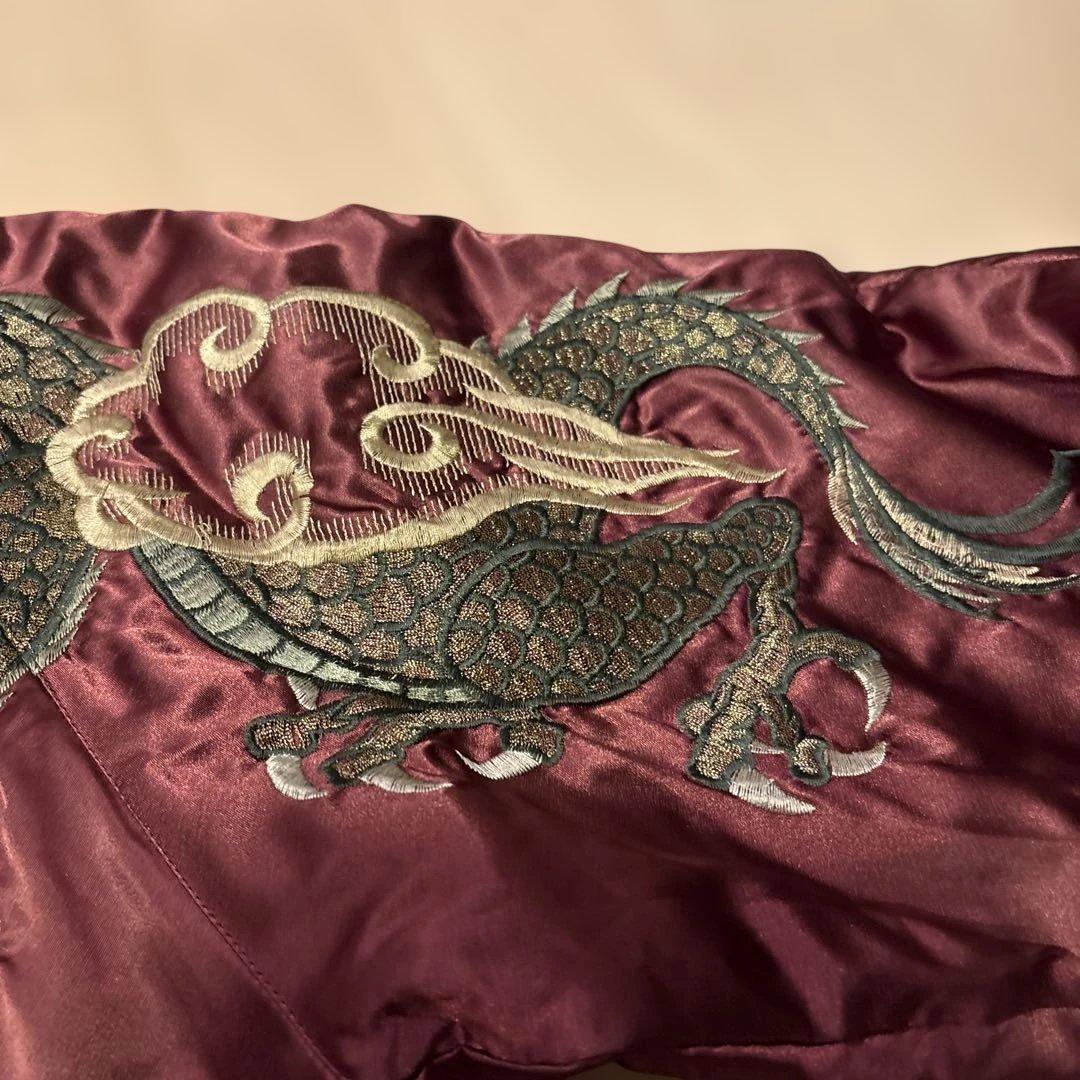 used☆星姫☆スカジャン☆エンジ色☆フリーサイズ☆日本製