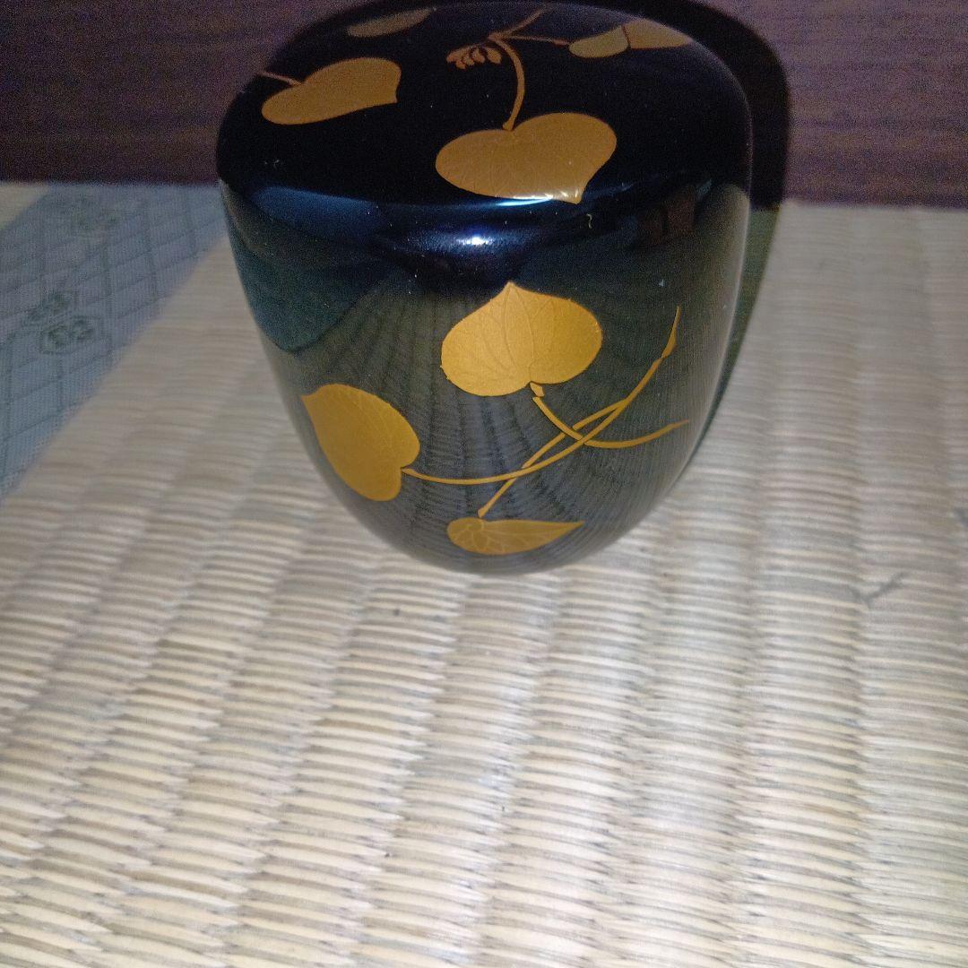 茶道具 棗 輪島塗 桂山作 葵蒔絵 共箱 共布
