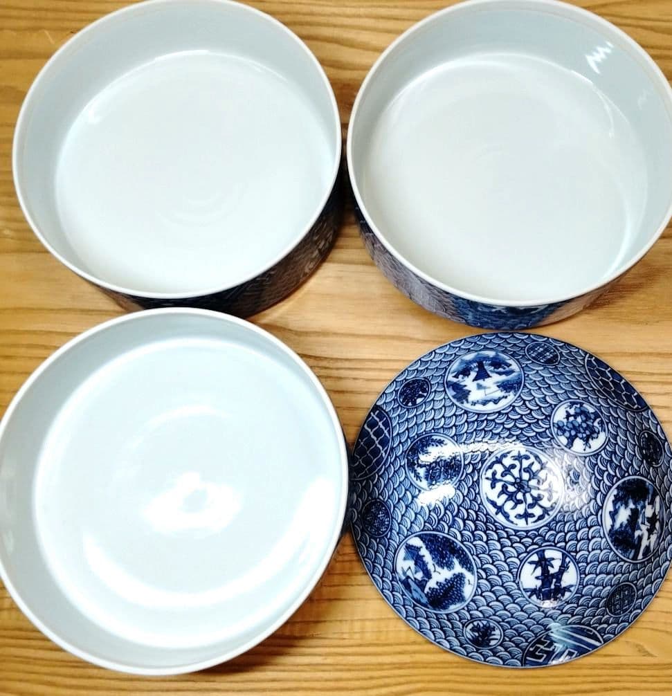 ☆ 平安壹楽 清水焼 染付段重