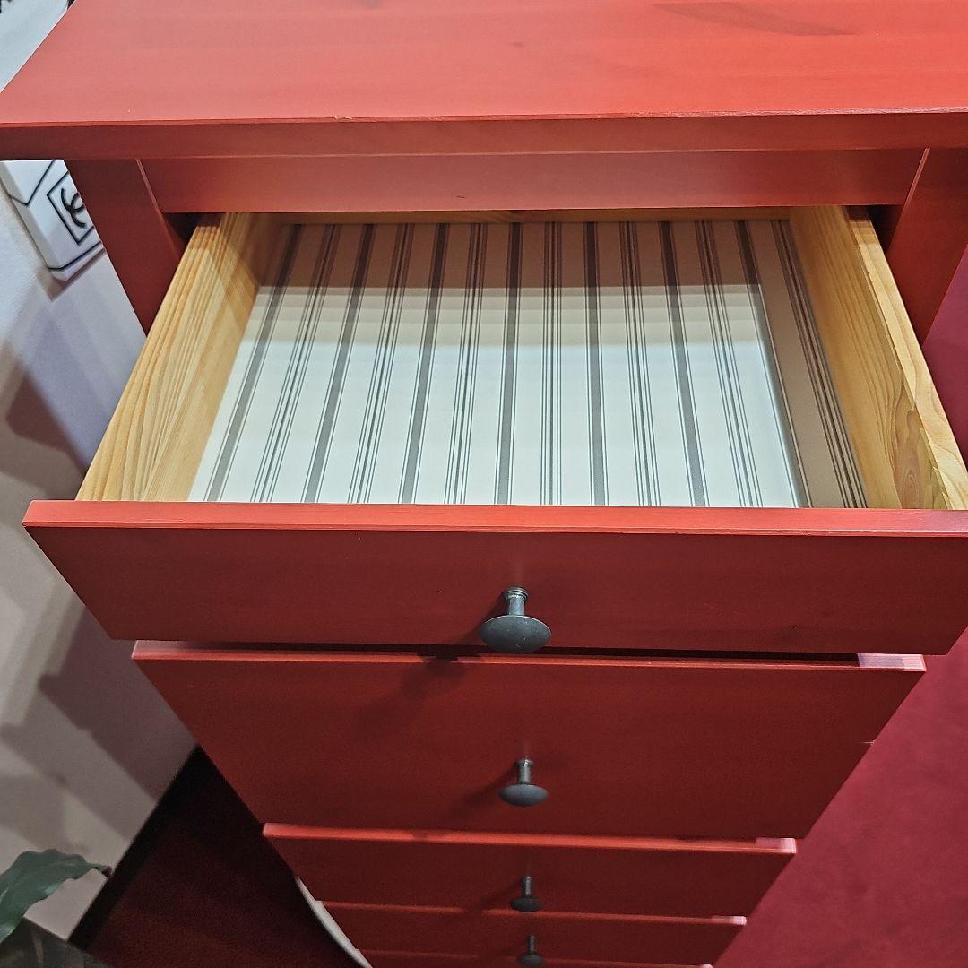 東京23区内送料無料 IKEA 廃盤 収納 タンス 赤