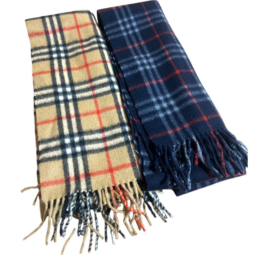 C*S様 ２枚セット　極美品　Burberry カシミア100% ノバチェック