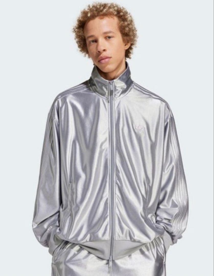 adidas ファイヤーバード　トラックパンツ シルバー Mサイズ