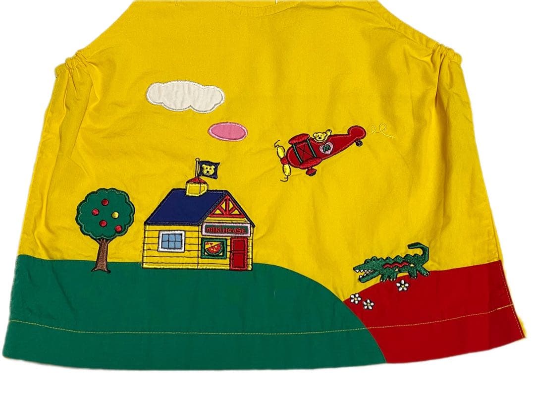 miki HOUSE/ミキハウス ジャンバースカート size80 レトロ 黄色